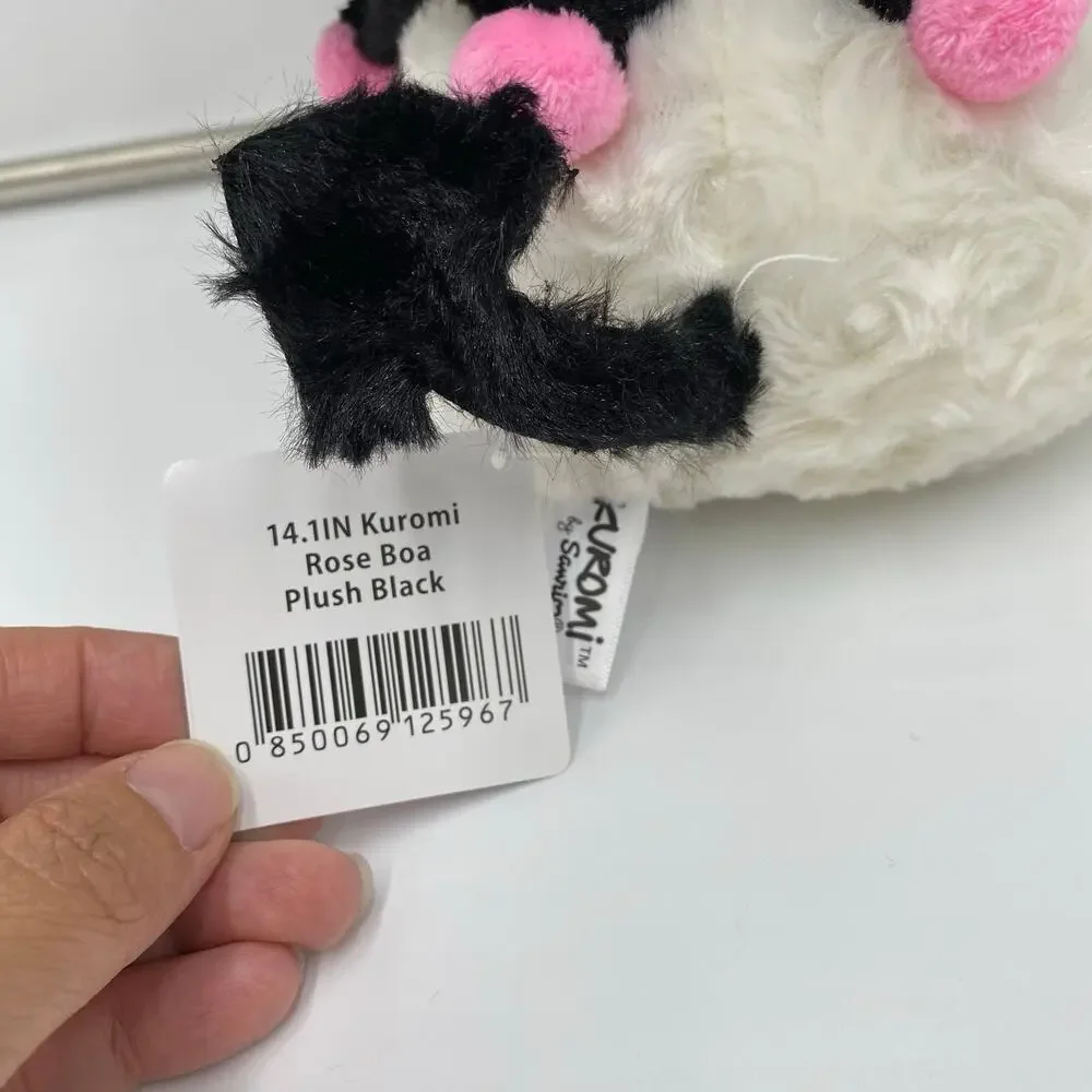 Sanrio X Round One Exclusive Kuromi Rose Boa Black Fluff 14